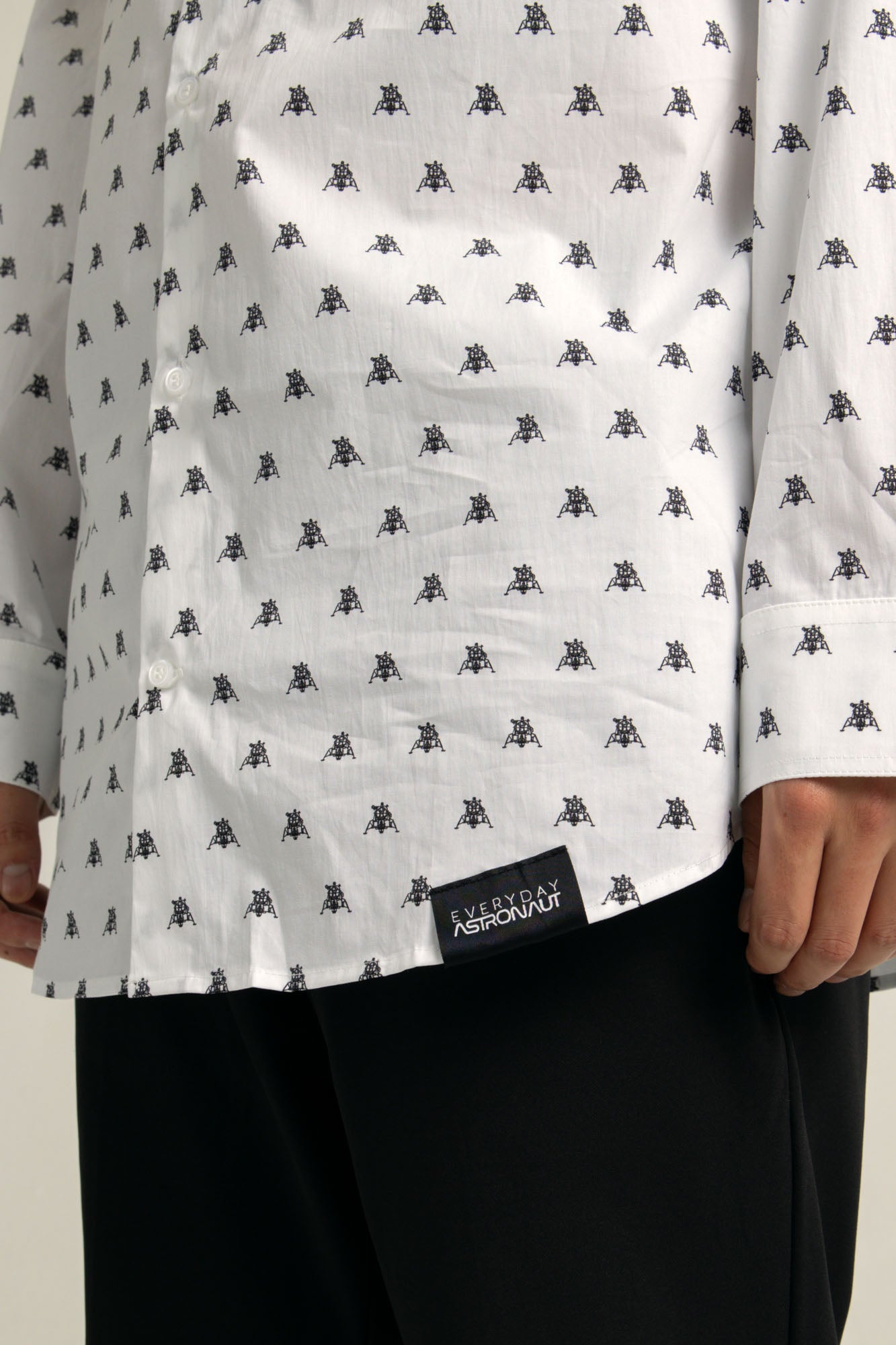 Lunar Lander Long Sleeve Button Up