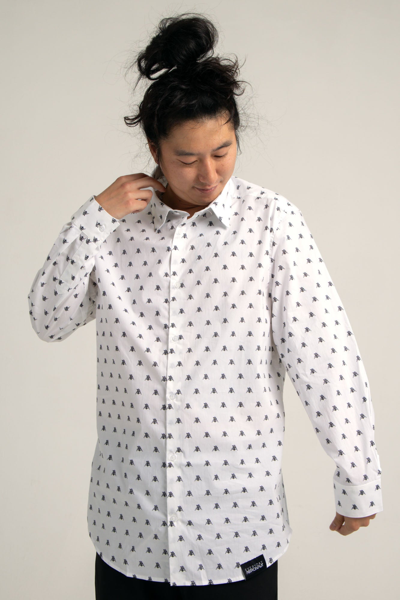 Lunar Lander Long Sleeve Button Up