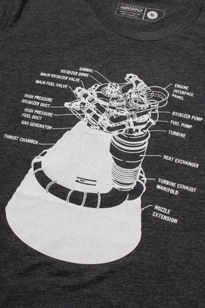 F-1 Engine Schematics Tee