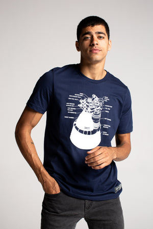 F-1 Engine Schematics Tee